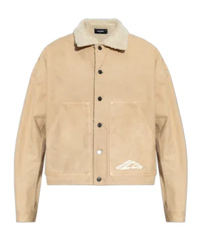 Dsquared2 Long-sleeved Casual Jacket In Nude