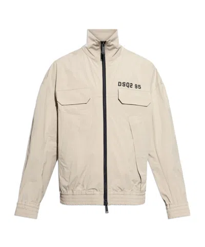 Dsquared2 Long-sleeved Casual Jacket In Nude