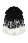 Dsquared2 Feather-trimmed Jacket In Black