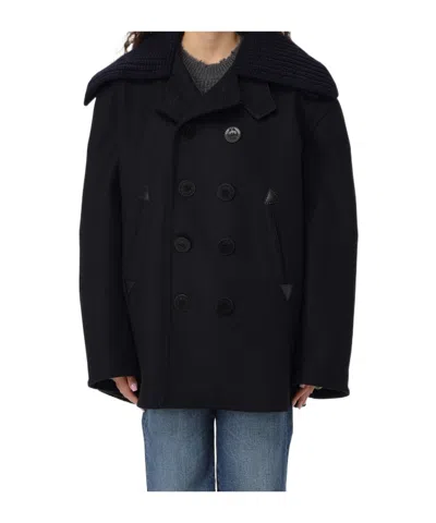 Dsquared2 Long-sleeved Coat In Navy