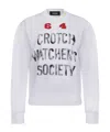 Dsquared2 Long-sleeved Crewneck Sweatshirt In White