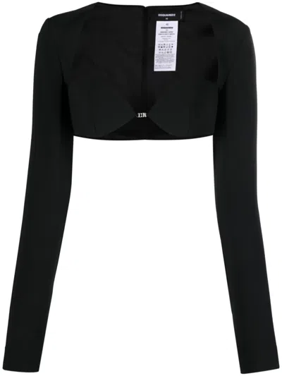 DSQUARED2 LONG-SLEEVED CROPPED TOP
