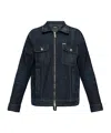 Dsquared2 Long-sleeved Denim Coat In Black