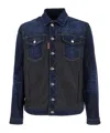 Dsquared2 Black Jacket With Classic Collar And Front And Rear Down Filled Panel In Dnim Man In Black