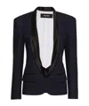 Dsquared2 Shawl-lapels Single-breasted Blazer In Navy
