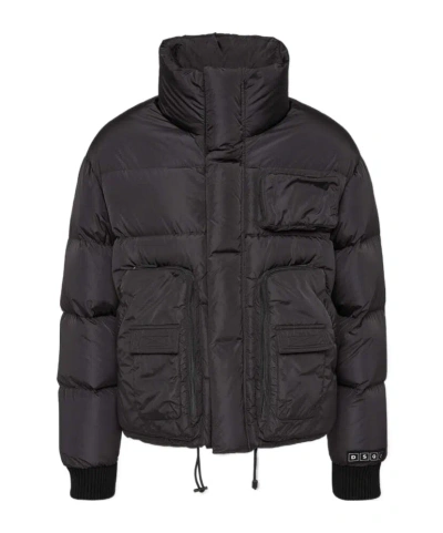 Dsquared2 Long-sleeved Down Jacket In Black