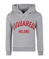 Dsquared2 Long-sleeved Hooded Hoodie In Gray