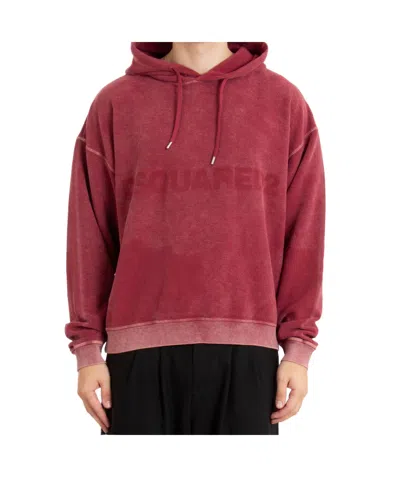 Dsquared2 Long-sleeved Hoodie In Red