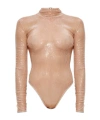 Dsquared2 Sequinned Roll-neck Body In Neutral