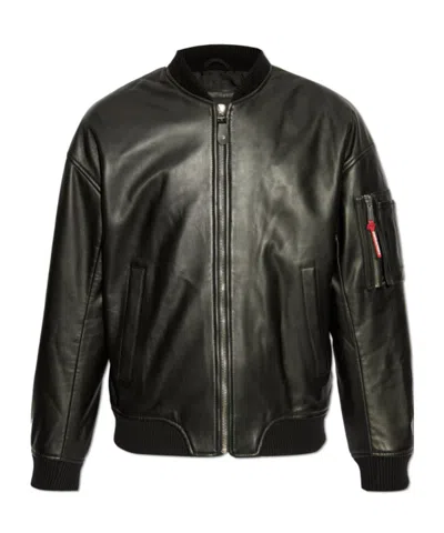 DSQUARED2 DSQUARED2 ZIP-UP LEATHER JACKET
