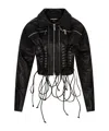 Dsquared2 X Ducati Laced Leather Jacket In Black