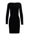 Dsquared2 Ribbed Knee-length Dress Crew Neckline In Black