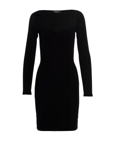 DSQUARED2 DSQUARED2 LONG-SLEEVED SWEETHEART NECK MINI DRESS