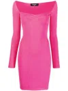 Dsquared2 Long-sleeved Mini Dress In Pink