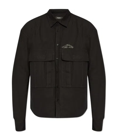 Dsquared2 "icon Ripstop" Shirt In Black
