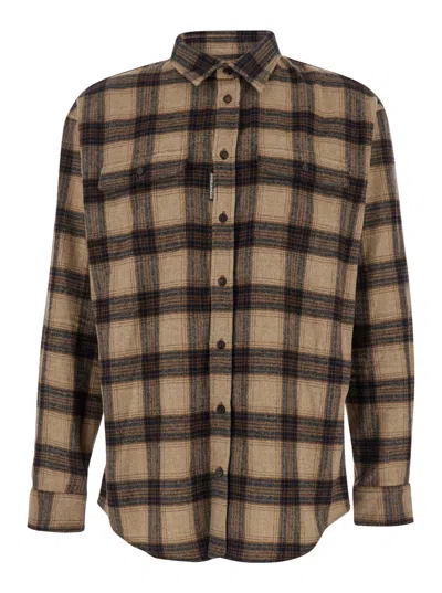DSQUARED2 DSQUARED2 CHECKED LONG-SLEEVED SHIRT