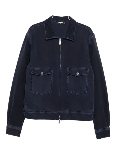 Dsquared2 Long-sleeved Shirt Jacket In Blue