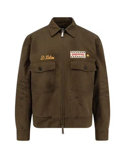 DSQUARED2 EMBROIDERED PATCH ZIP-UP JACKET