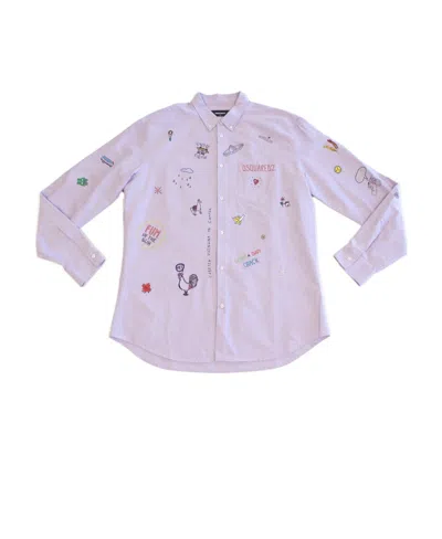 Dsquared2 Long-sleeved Shirt In Purple