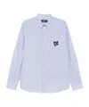 Dsquared2 Summer Lovers Oversized Striped Cotton Shirt In Sky-blue