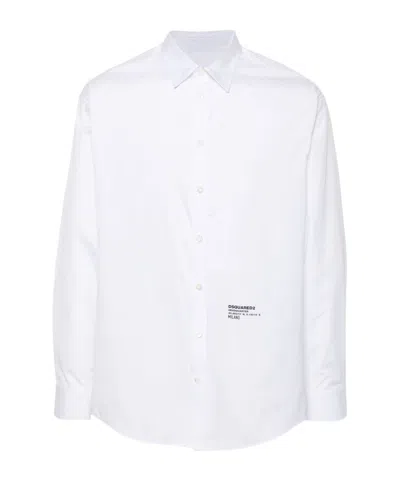 Dsquared2 Long-sleeved Shirt In White