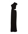 Dsquared2 Viscose Jersey Crepe Long Dress In Black
