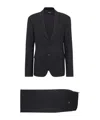 Dsquared2 Long-sleeved Suit Coat And Trouser Set In Black
