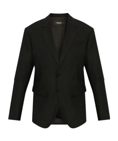 Dsquared2 Long-sleeved Suit Coat In Black