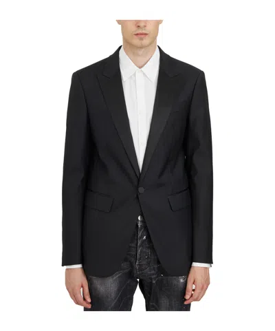 Dsquared2 Long-sleeved Suit Coat In Black