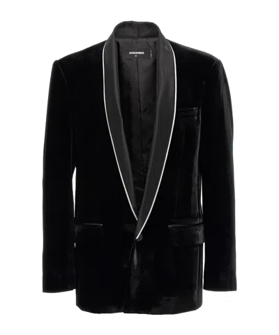 DSQUARED2 DSQUARED2 SINGLE-BREASTED TAILORED VELVET BLAZER