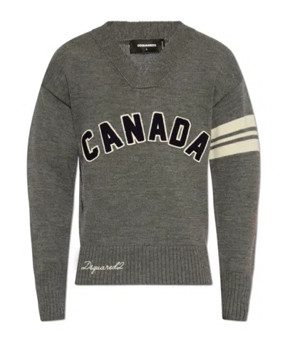 Dsquared2 Long-sleeved Sweater In Black
