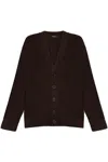 Dsquared2 Knitted Wool Cardigan In Black