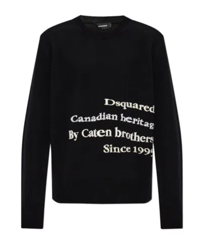 Dsquared2 Long-sleeved Sweater In Black