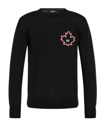 Dsquared2 Long-sleeved Sweater In Black