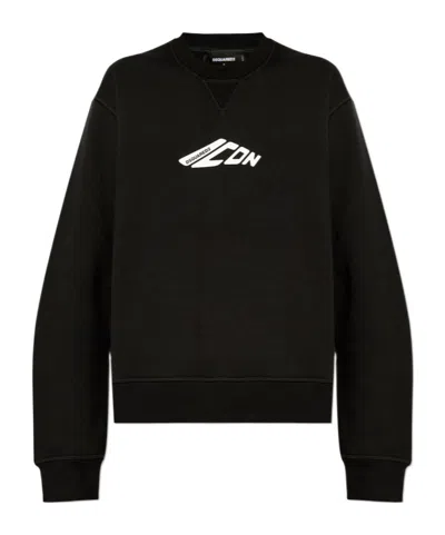 Dsquared2 Long-sleeved Sweater In Black