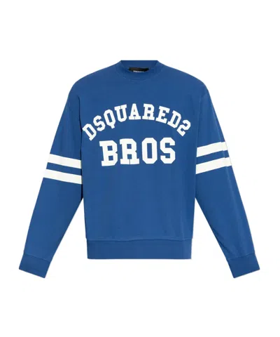 Dsquared2 Long-sleeved Sweater In Blue