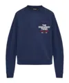Dsquared2 Men's Round Neck Sweater With Front Pocket In Blue