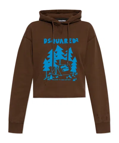 Dsquared2 Long-sleeved Sweater In Brown