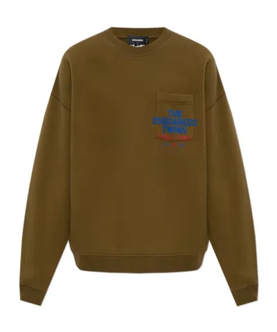 DSQUARED2 DSQUARED2 LOGO PRINTED CREWNECK SWEATSHIRT