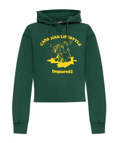 Dsquared2 Long-sleeved Sweater In Green