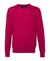 Dsquared2 Logo-plaque Fine-knit Jumper In Red