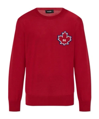 Dsquared2 Long-sleeved Sweater In Red