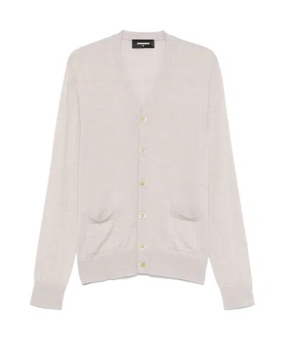 Dsquared2 Long-sleeved Sweater In White