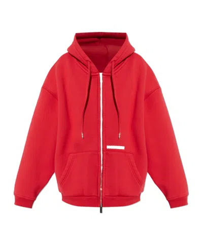 Dsquared2 Zip-up Logo-detail Hoodie In Red