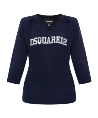 Dsquared2 Logo-print T-shirt In Blue