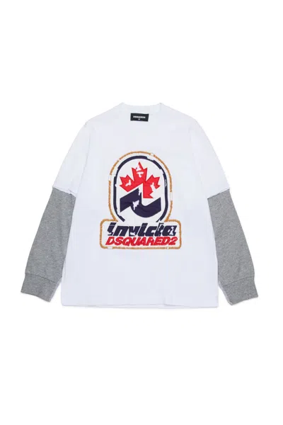 Dsquared2 Long-sleeved T-shirt Invicta X  In White