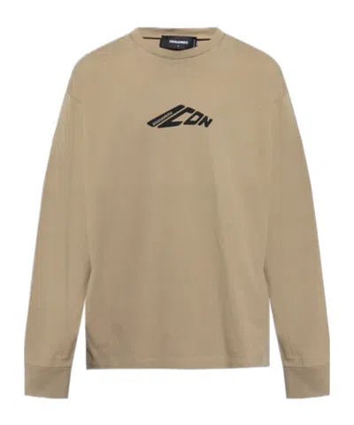 DSQUARED2 DSQUARED2 LOGO PRINTED LONG-SLEEVED T-SHIRT