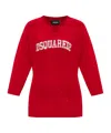Dsquared2 Cotton Blend Jersey T-shirt In Red