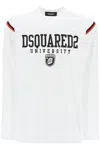 Dsquared2 Varsity Logo Long Sleeved T-shirt In White (white)