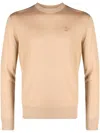 Dsquared2 Long-sleeved Virgin Wool Sweatshirt In Nude
